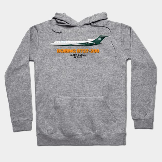 Boeing B727-200 - LASER Airlines Hoodie by TheArtofFlying